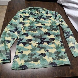 New Donna Loran Soft Fleece Camouflage Pajama Set Size Women's M